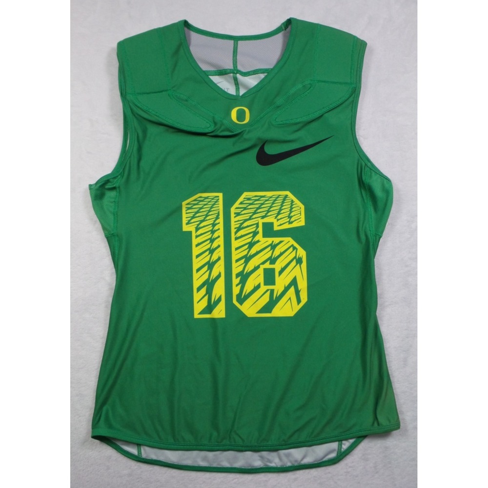 Oregon Ducks Football Top Mens Size Large Green Nike Vapor SpeedLite Padded NWT